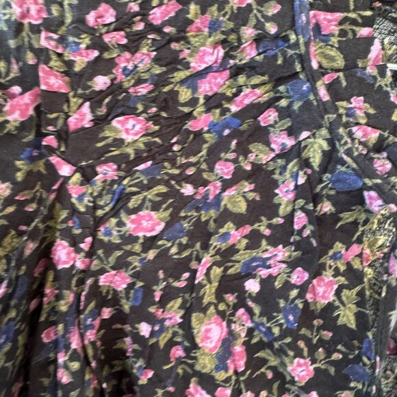 NEW Free People Small Meant To Be Smocked Blouse Floral  Combo Peasant Boho - Picture 10 of 11